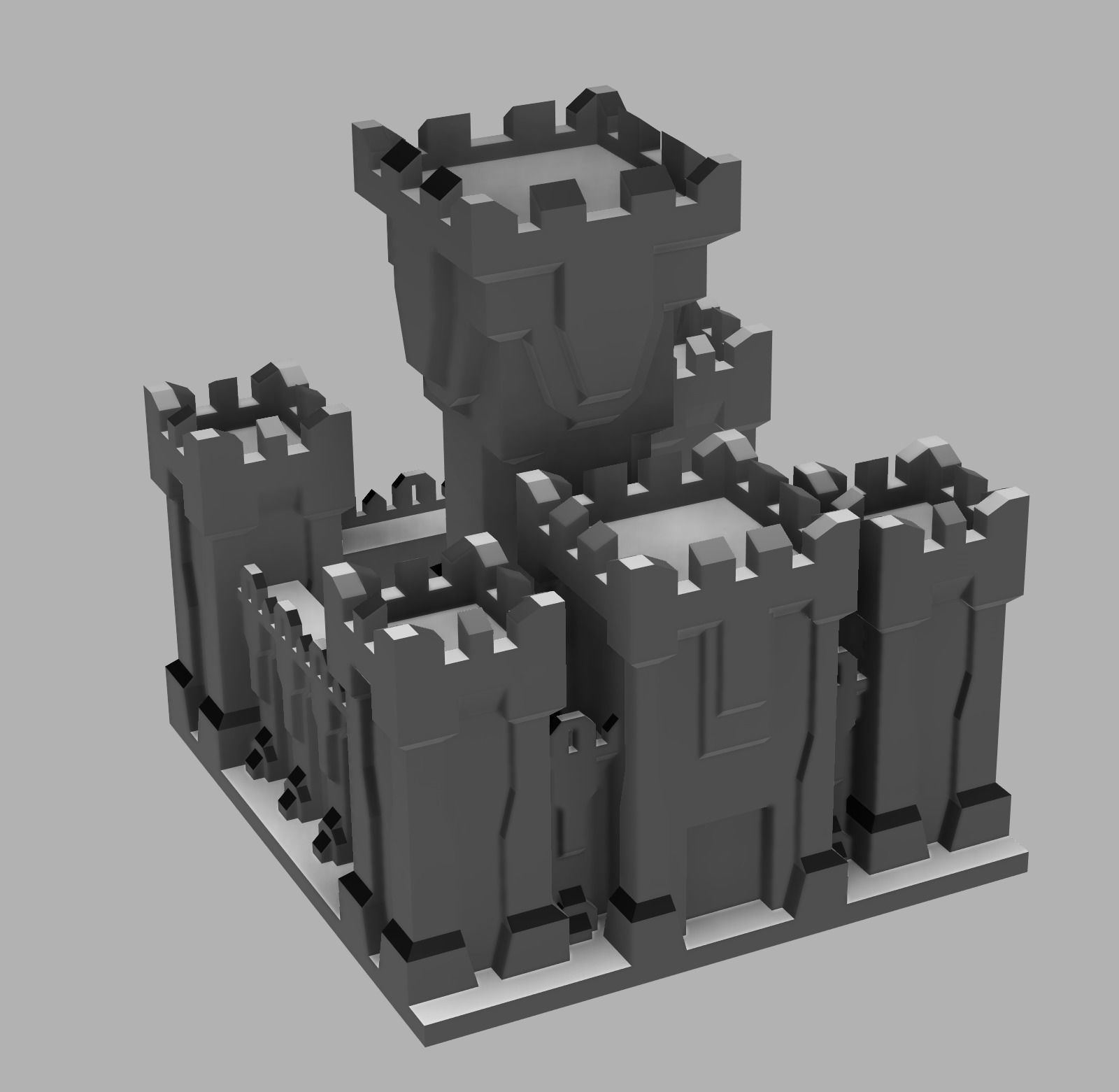 Dwarf buildings for board games 3D print model_2