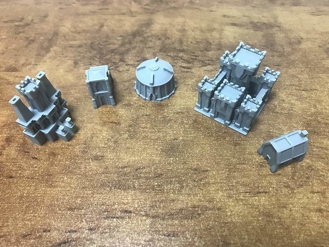 Dwarf buildings for board games 3D print model