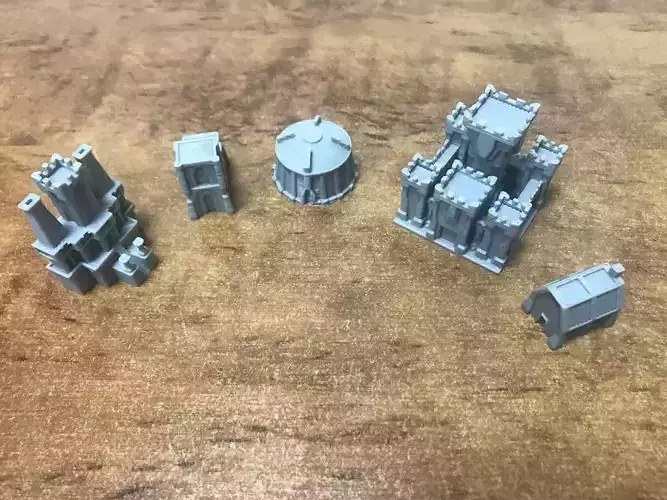 Dwarf buildings for board games 3D print model