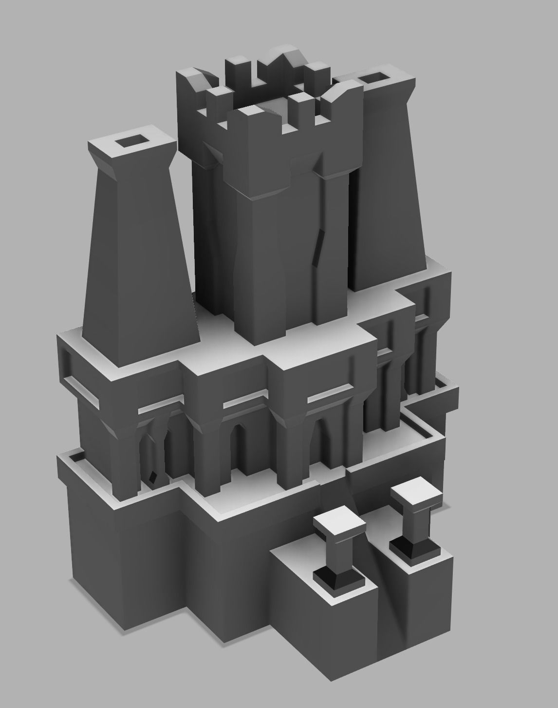 Dwarf buildings for board games 3D print model_9
