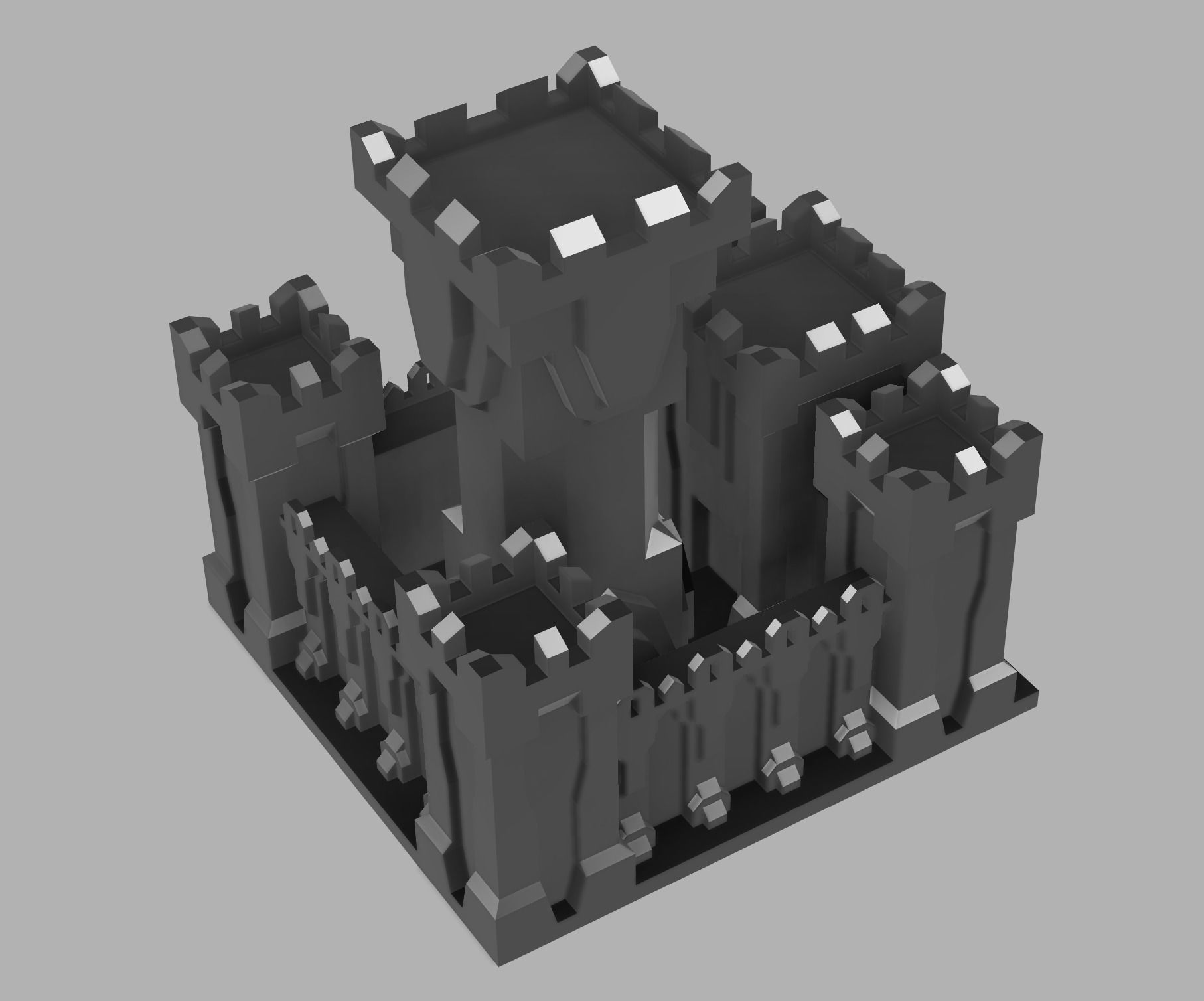 Dwarf buildings for board games 3D print model_3