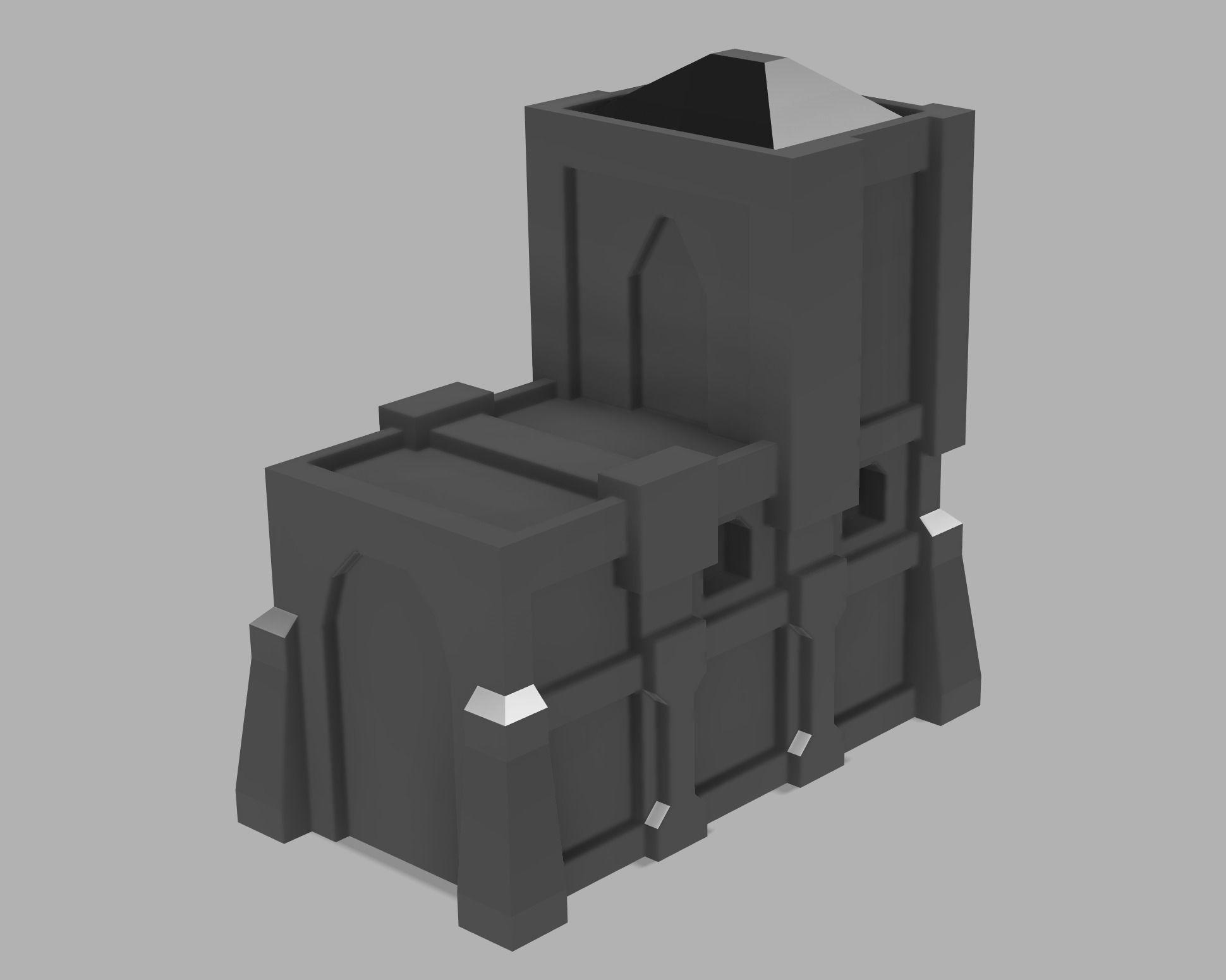 Dwarf buildings for board games 3D print model_16