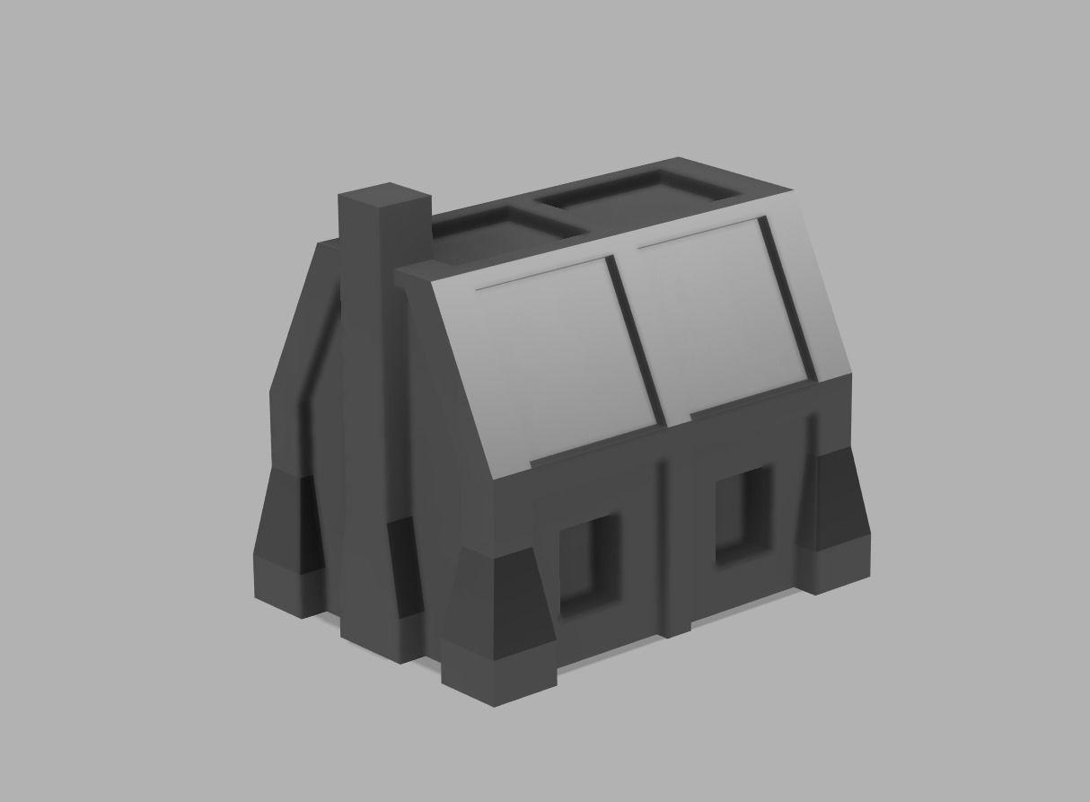 Dwarf buildings for board games 3D print model_6