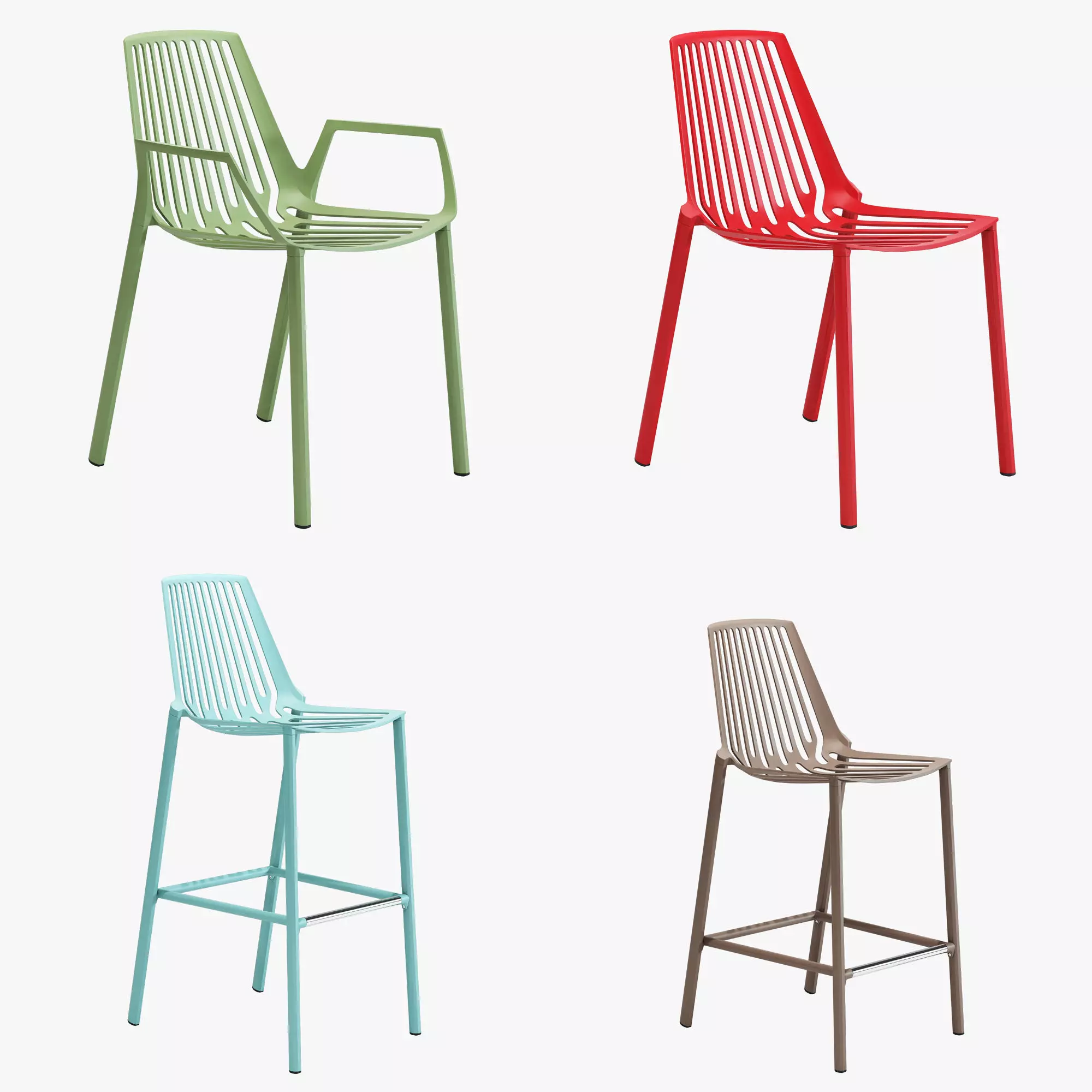 Fast rion chairs 3D Model Collection_0