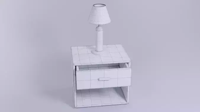 nigthstand bedside table with lamp