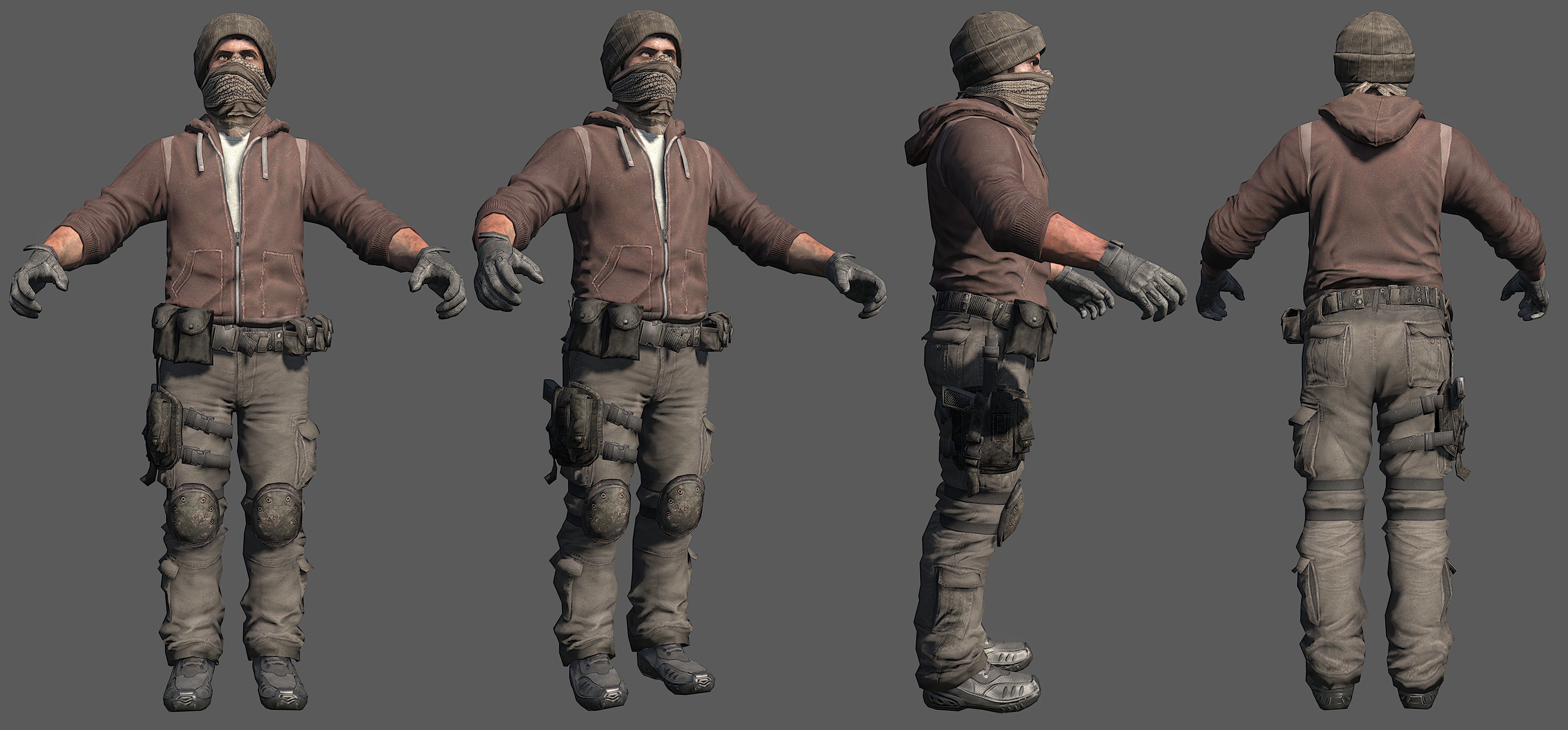 Personage of Call of Duty Black Ops 2 Low-poly 3D model_6