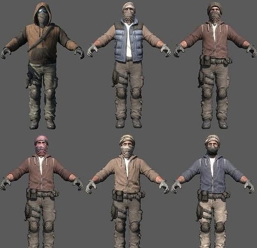 Personage of Call of Duty Black Ops 2 Low-poly 3D model