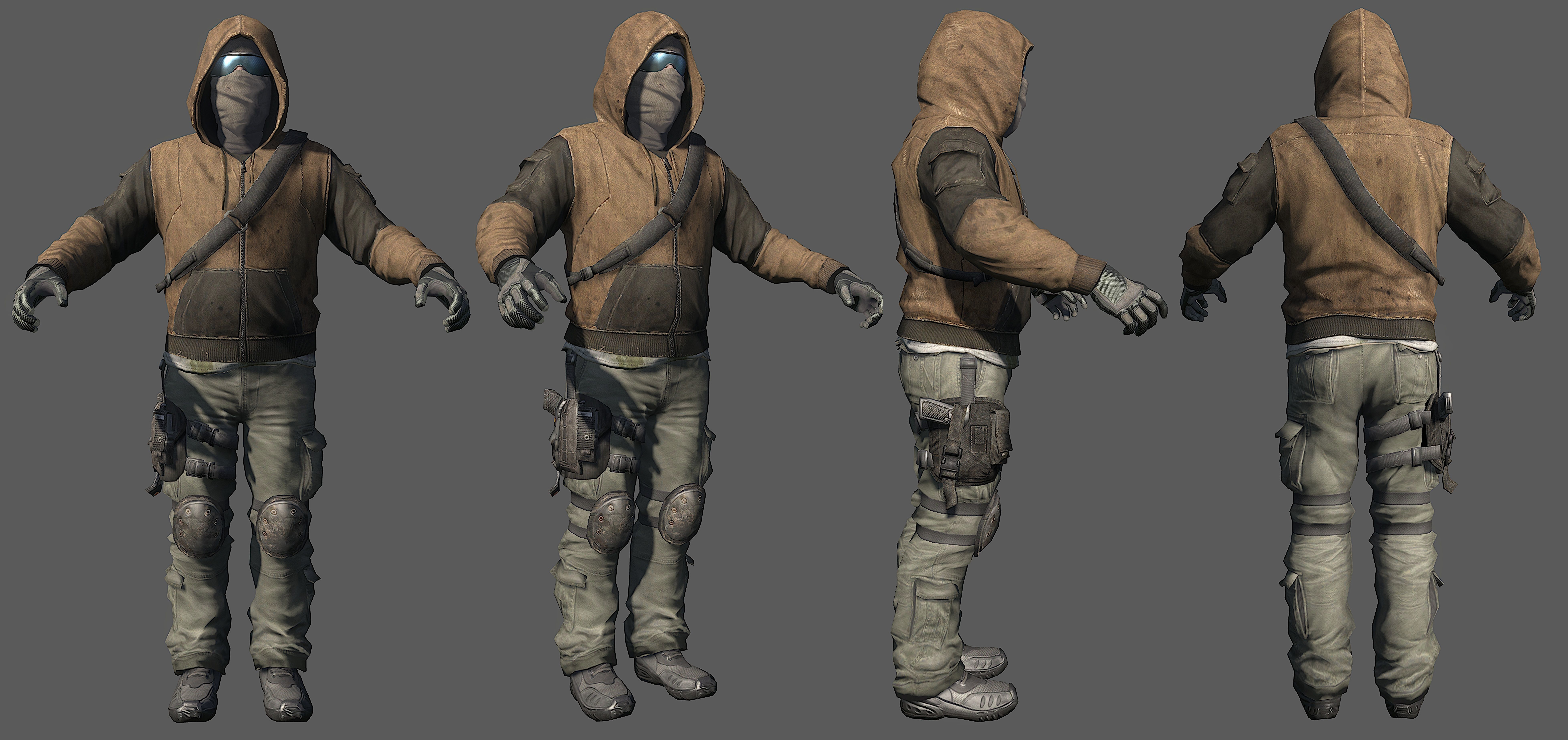 Personage of Call of Duty Black Ops 2 Low-poly 3D model_1