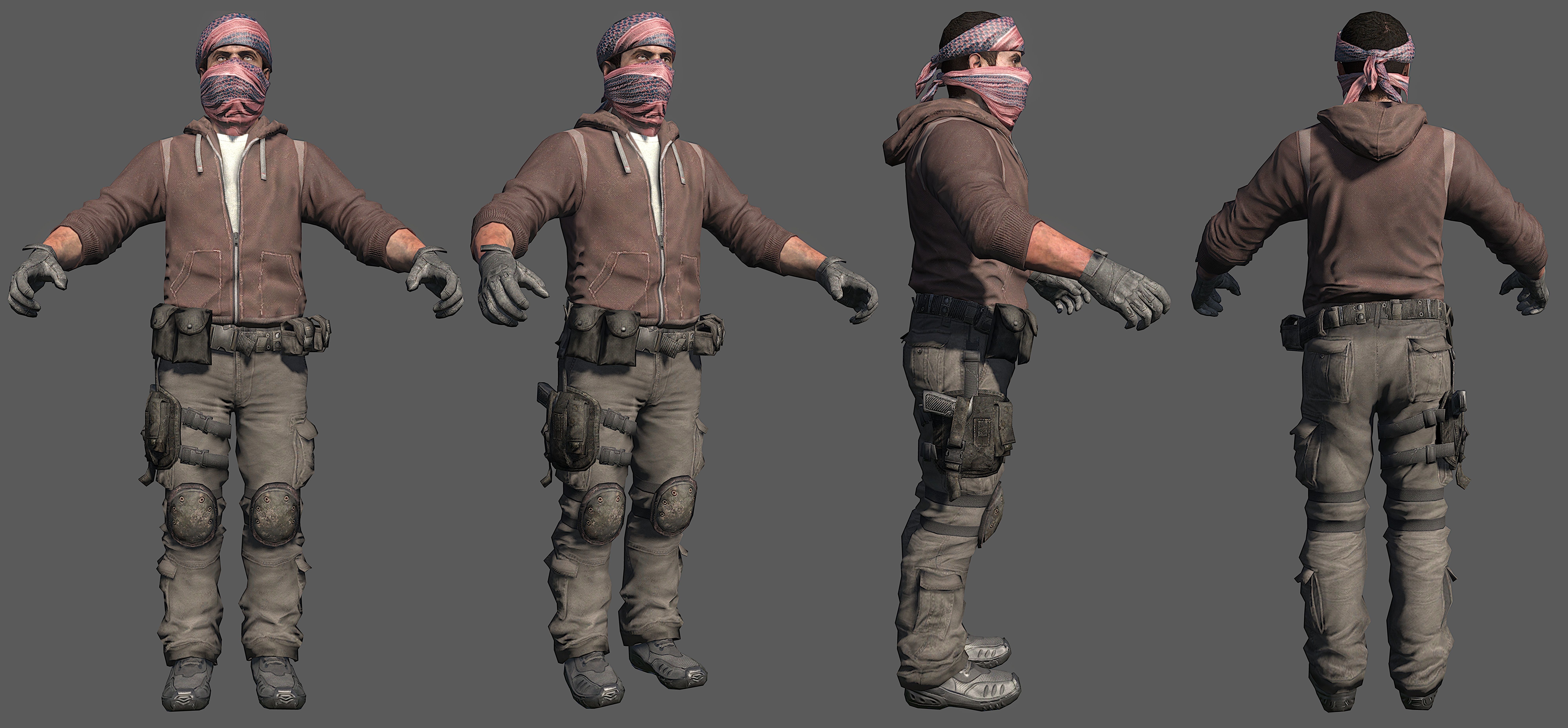Personage of Call of Duty Black Ops 2 Low-poly 3D model_2
