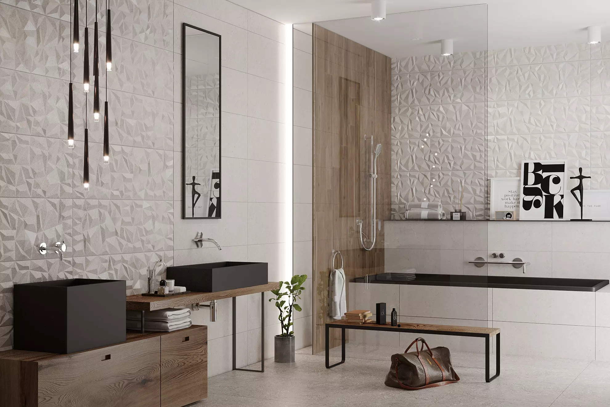 Bathroom scene Interior 3D model