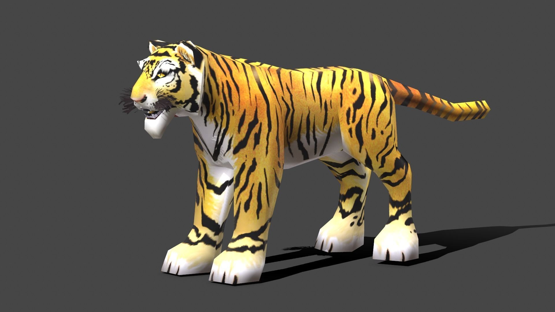 Tiger - Low poly Animal Low-poly 3D model_7