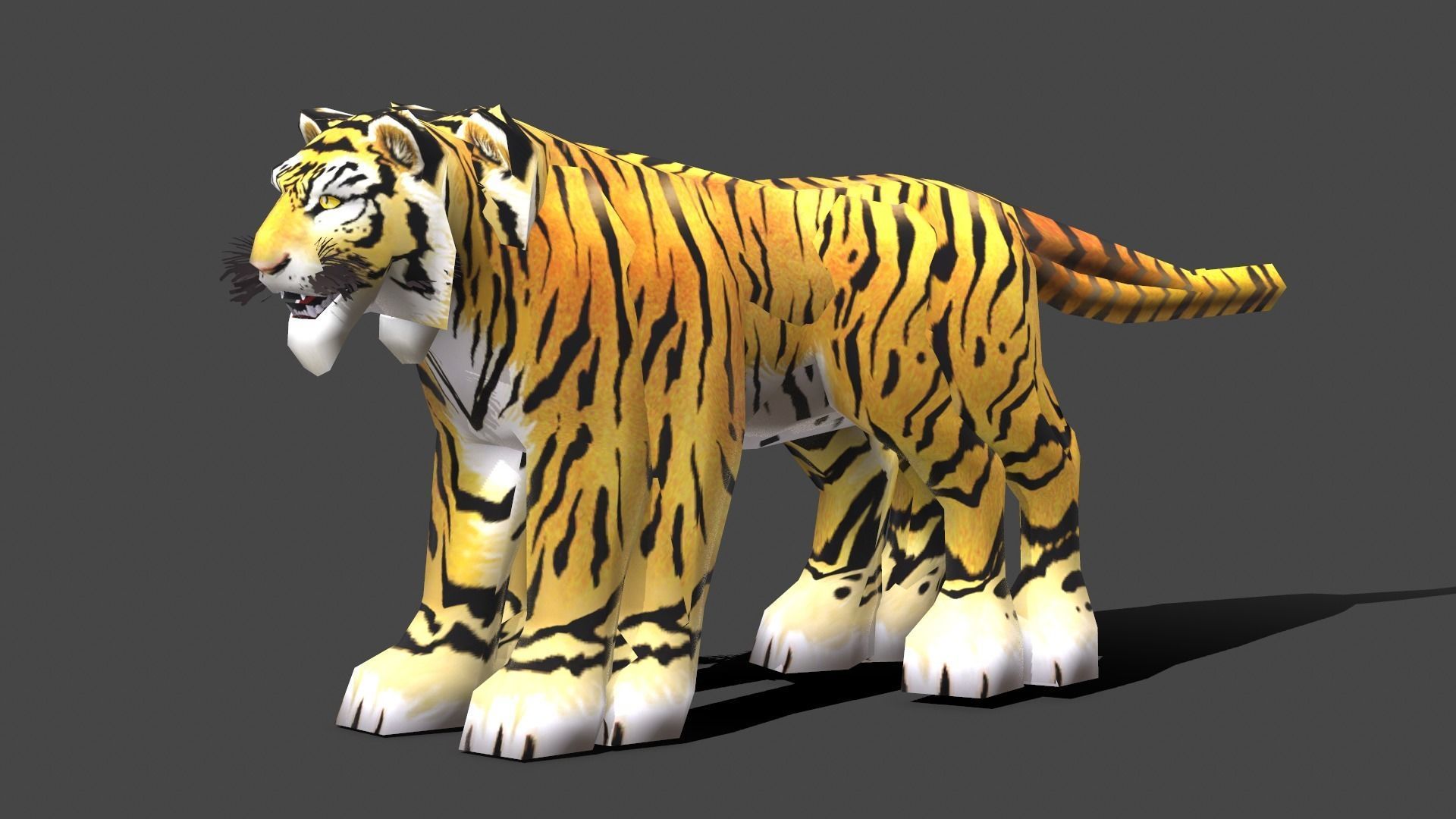 Tiger - Low poly Animal Low-poly 3D model_2