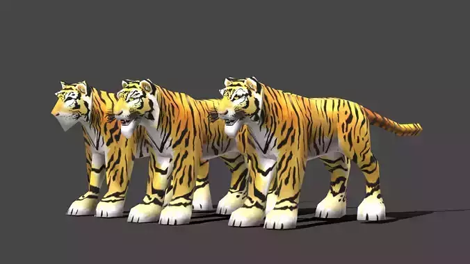 Tiger - Low poly Animal