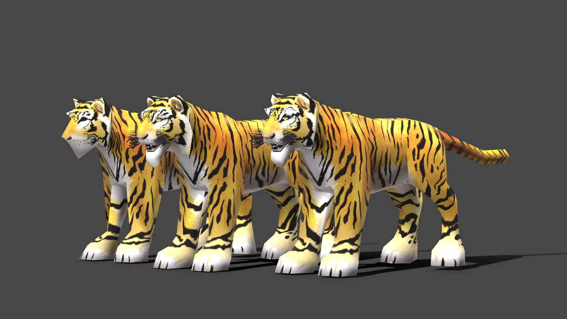 Tiger - Low poly Animal Low-poly 3D model_0