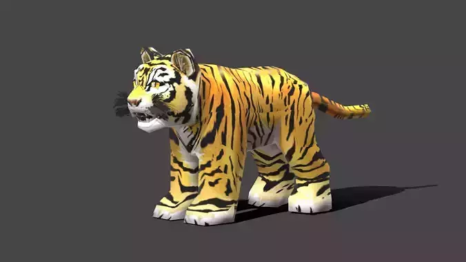 Tiger Baby - Low poly Animal