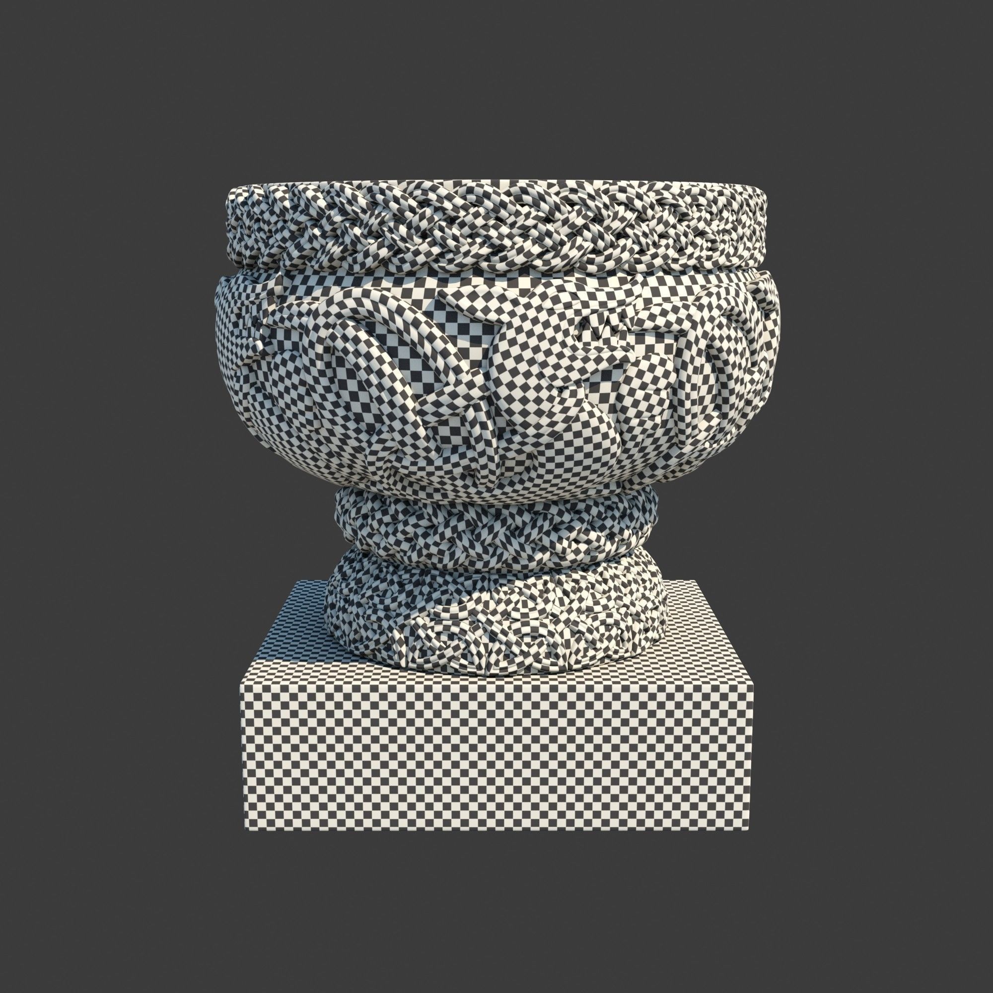 Church Furniture - Stone Baptismal Font 02 Norman Chaddesley 3D model_15