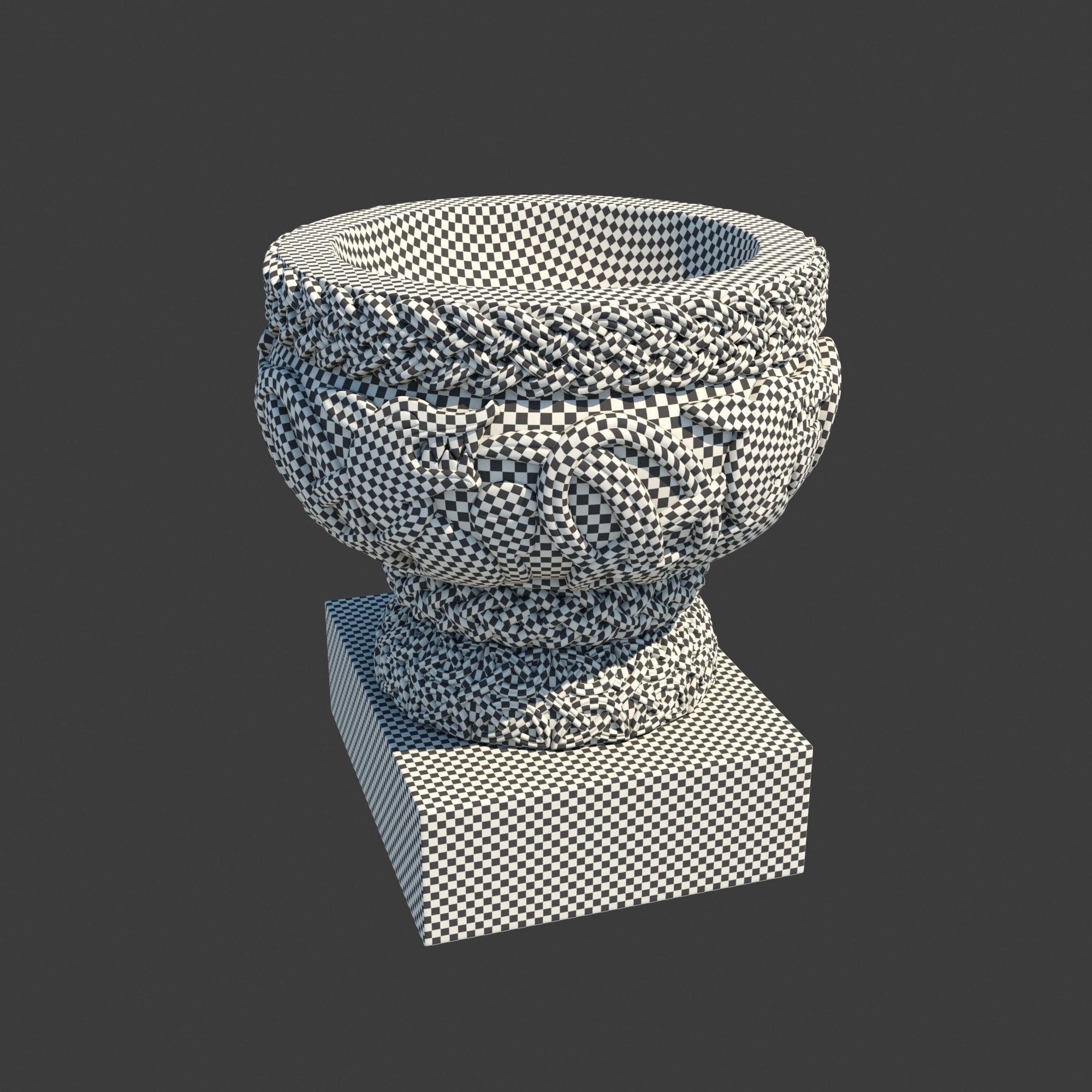 Church Furniture - Stone Baptismal Font 02 Norman Chaddesley 3D model_13