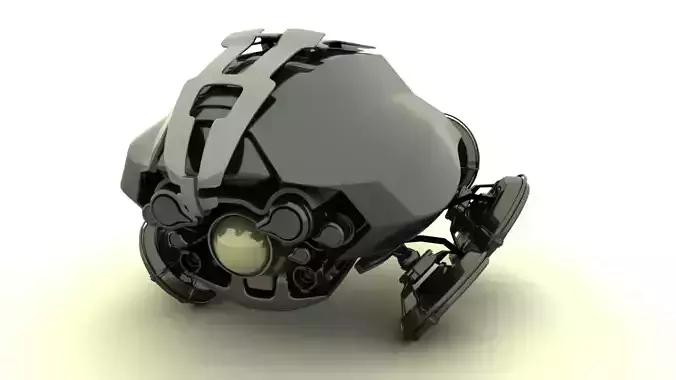 Drone 3D model futuristic robot