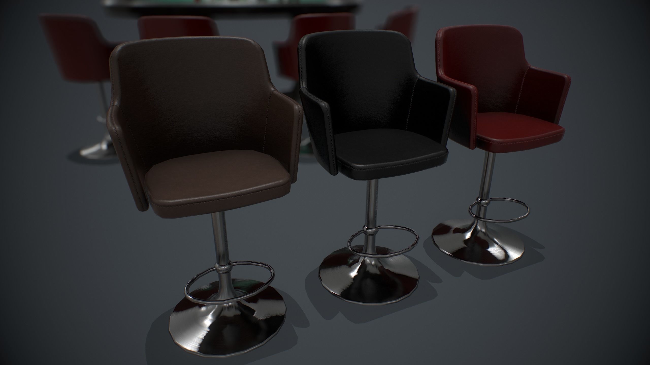 Blackjack table PBR Low-poly 3D model_6