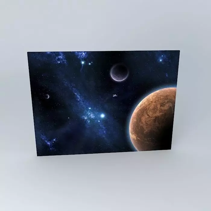 Comodor planets in space Free 3D model