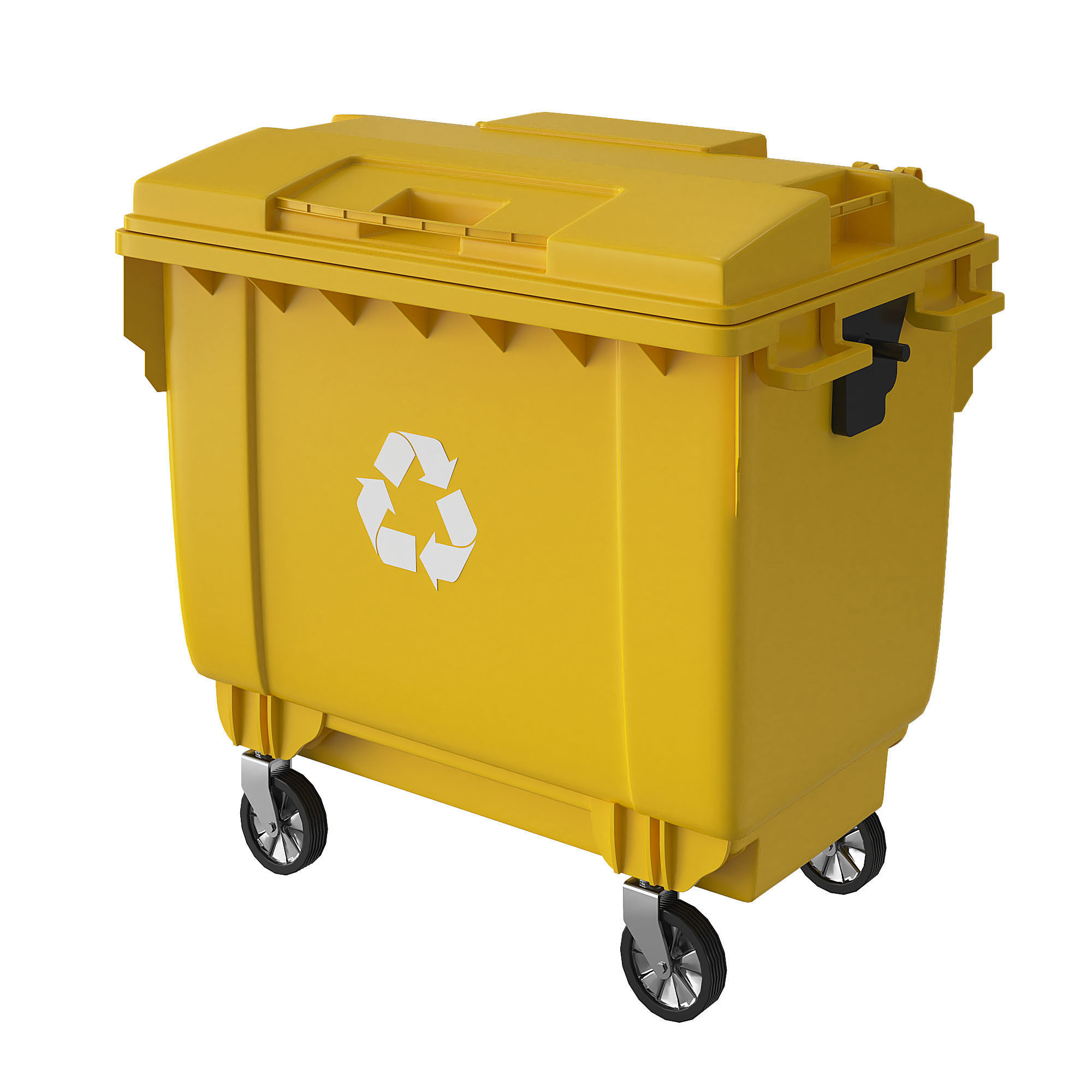 Trash can and dumpster  3D model_4