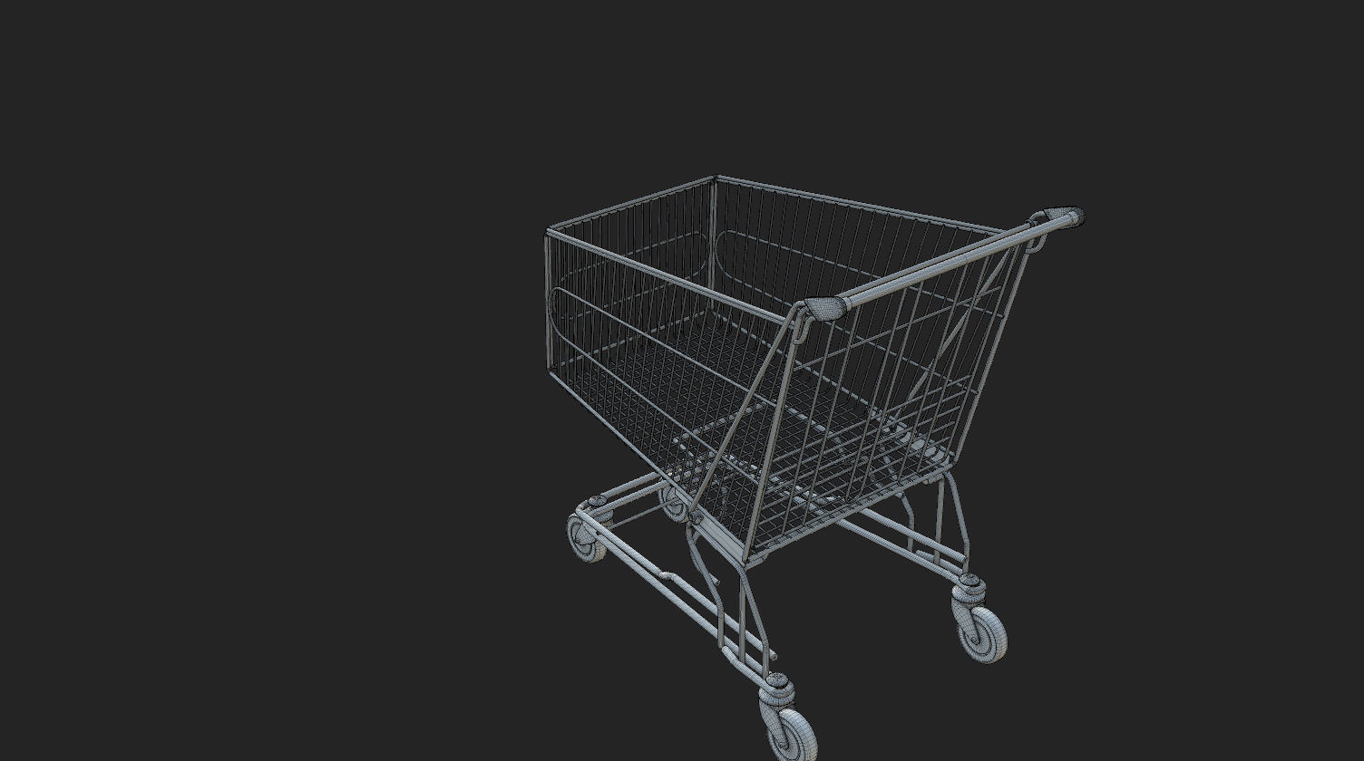 5 shopping cart Dirty Pack Low-poly 3D model_19