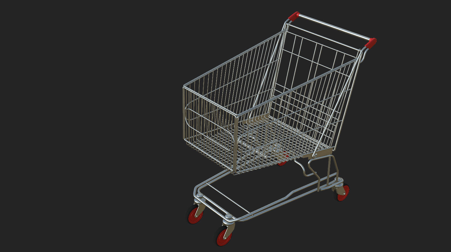 5 shopping cart Dirty Pack Low-poly 3D model_14