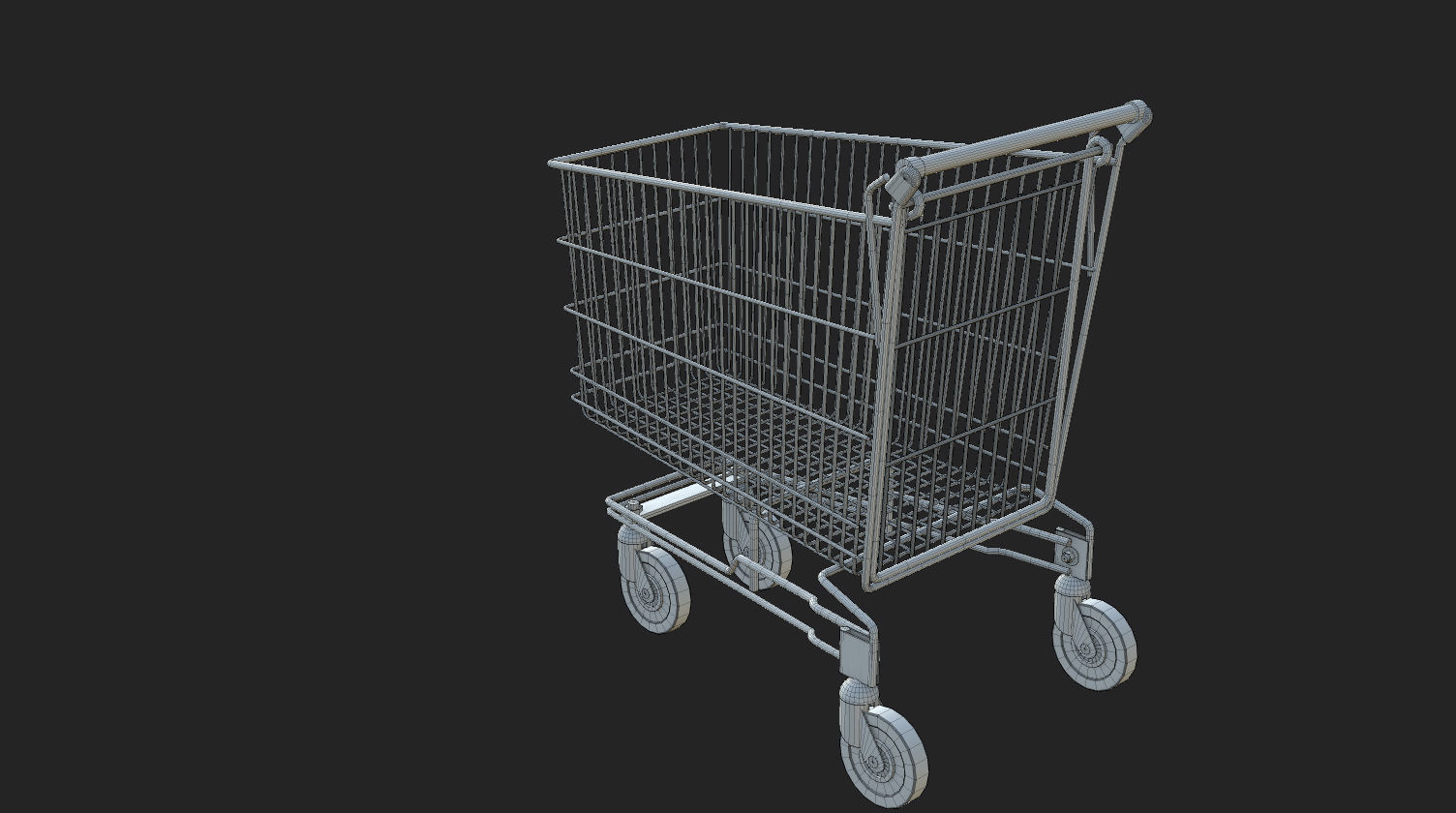 5 shopping cart Dirty Pack Low-poly 3D model_31