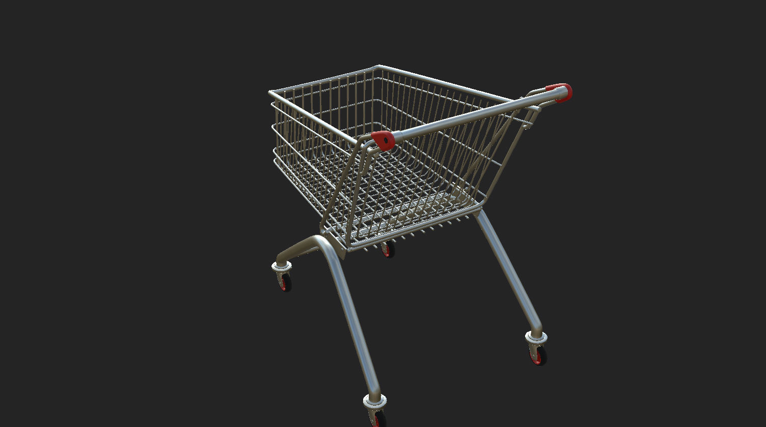 5 shopping cart Dirty Pack Low-poly 3D model_23
