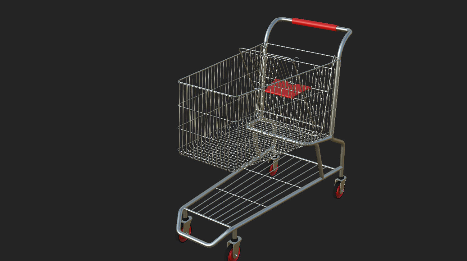 5 shopping cart Dirty Pack Low-poly 3D model_8
