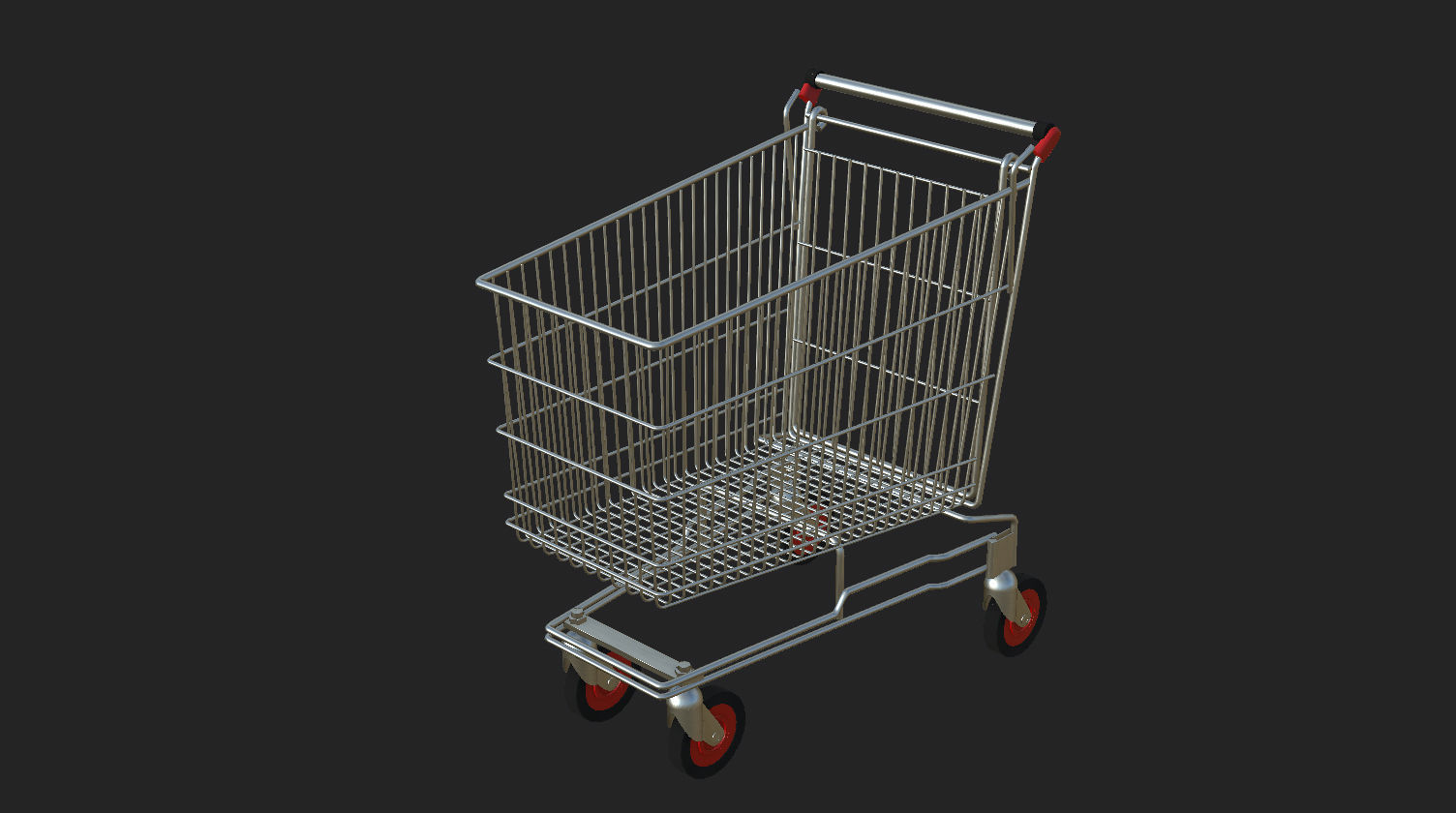 5 shopping cart Dirty Pack Low-poly 3D model_26