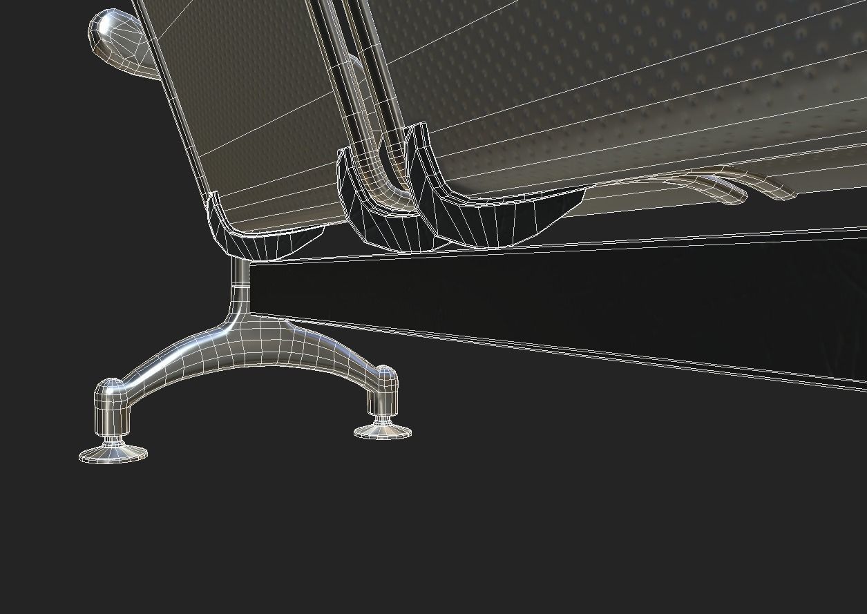 Waiting Room Seats 3D model_19