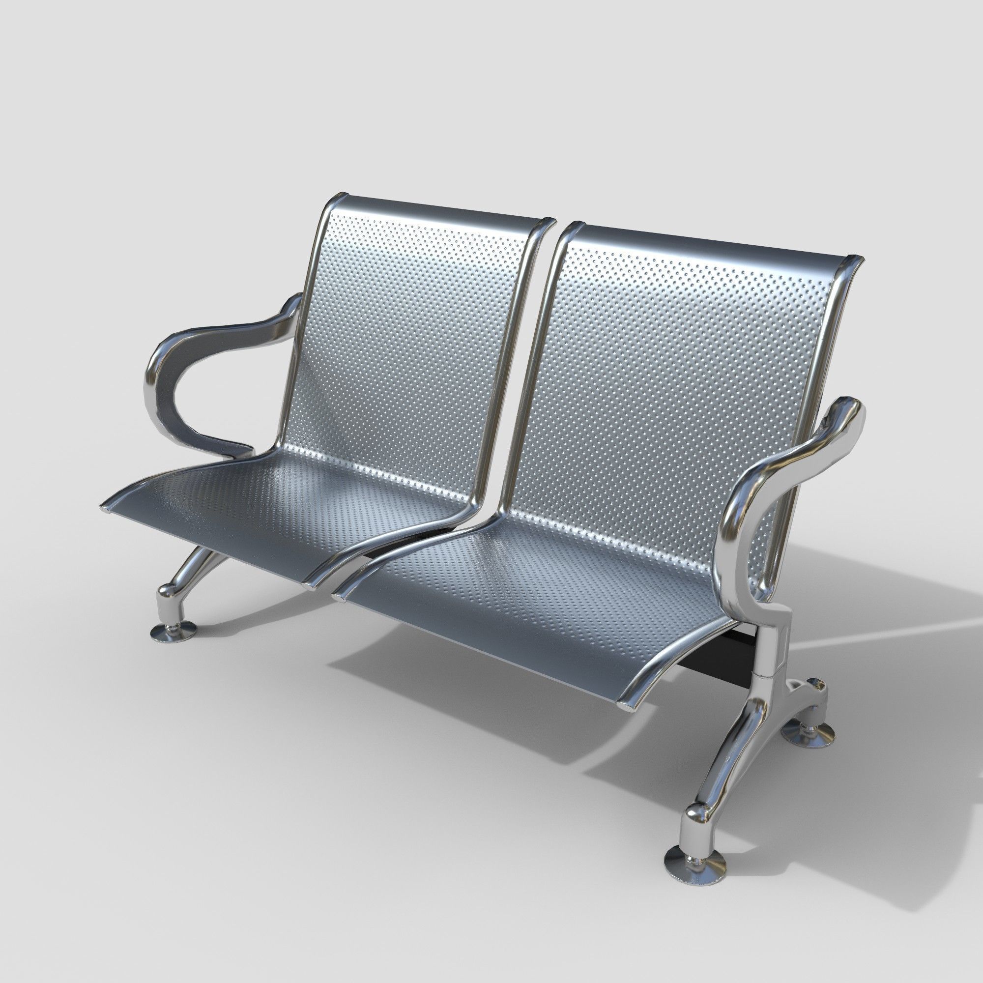 Waiting Room Seats 3D model_2