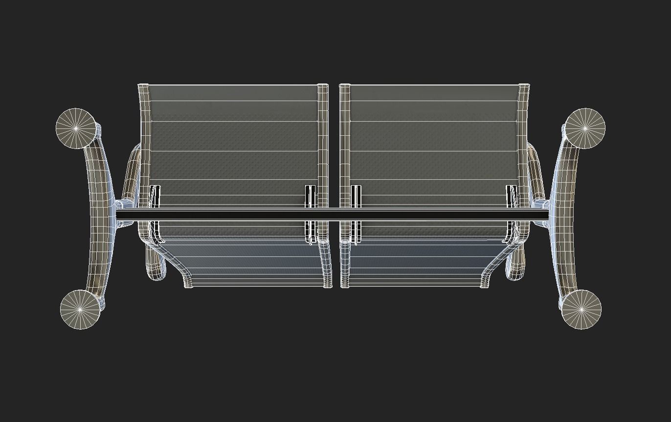 Waiting Room Seats 3D model_17