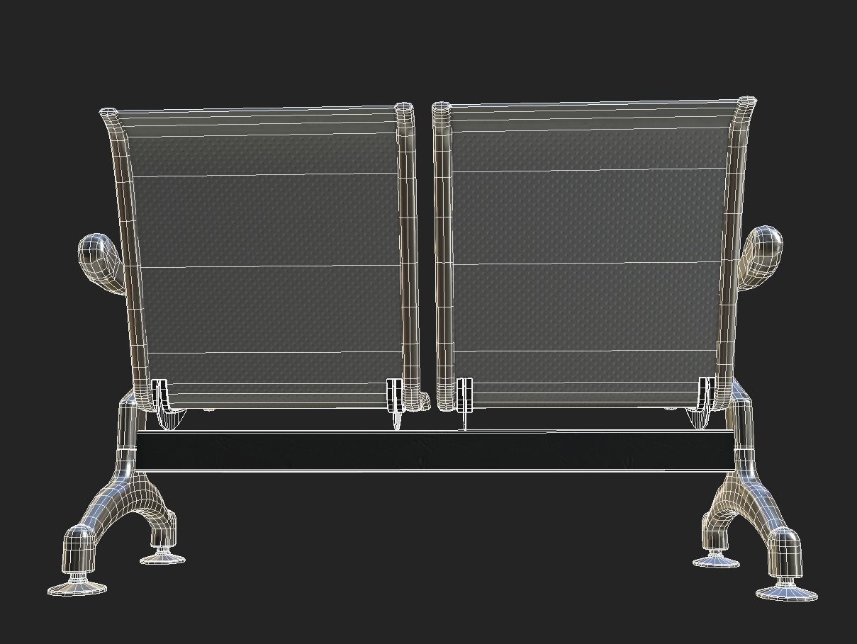 Waiting Room Seats 3D model_16