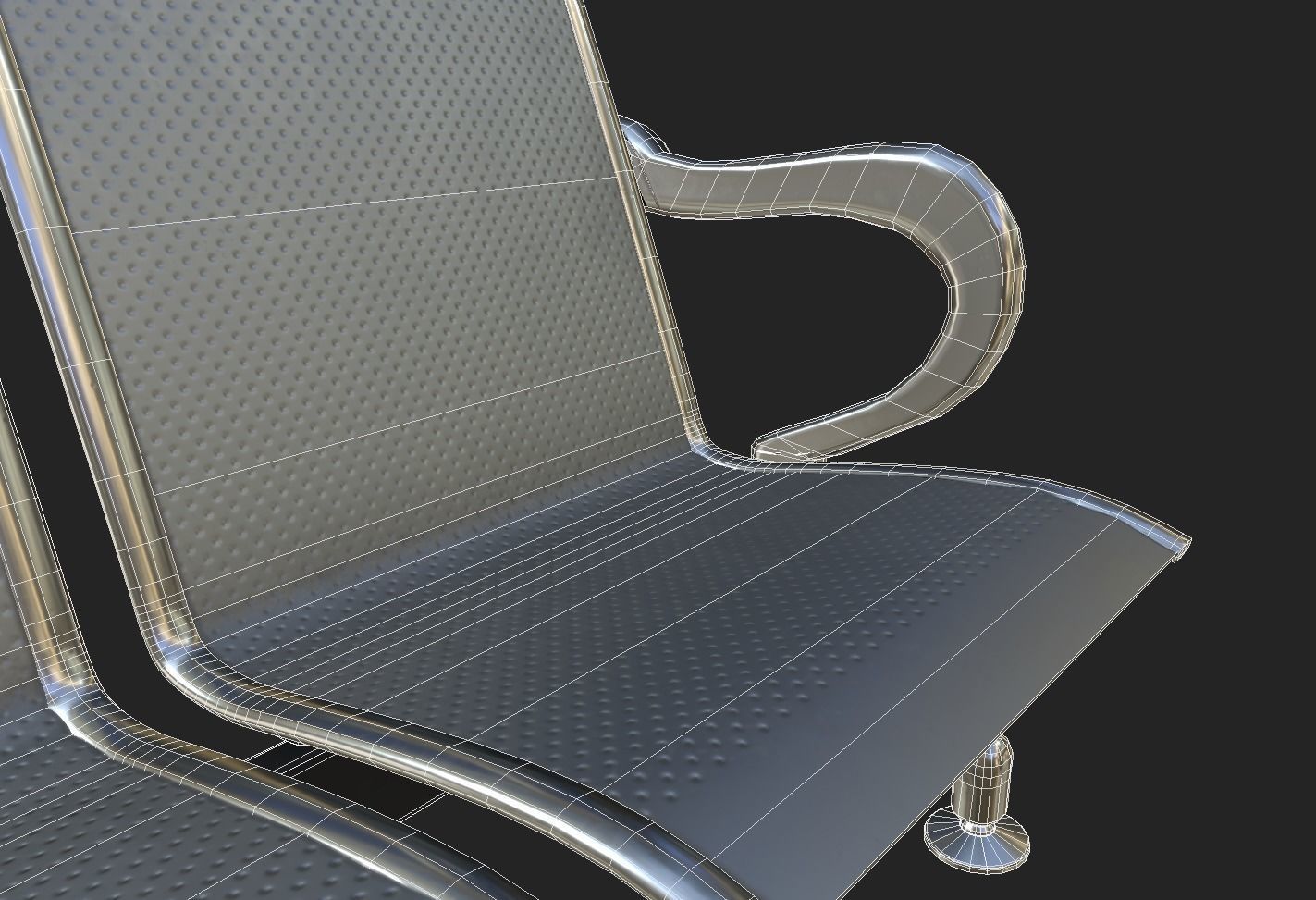 Waiting Room Seats 3D model_22