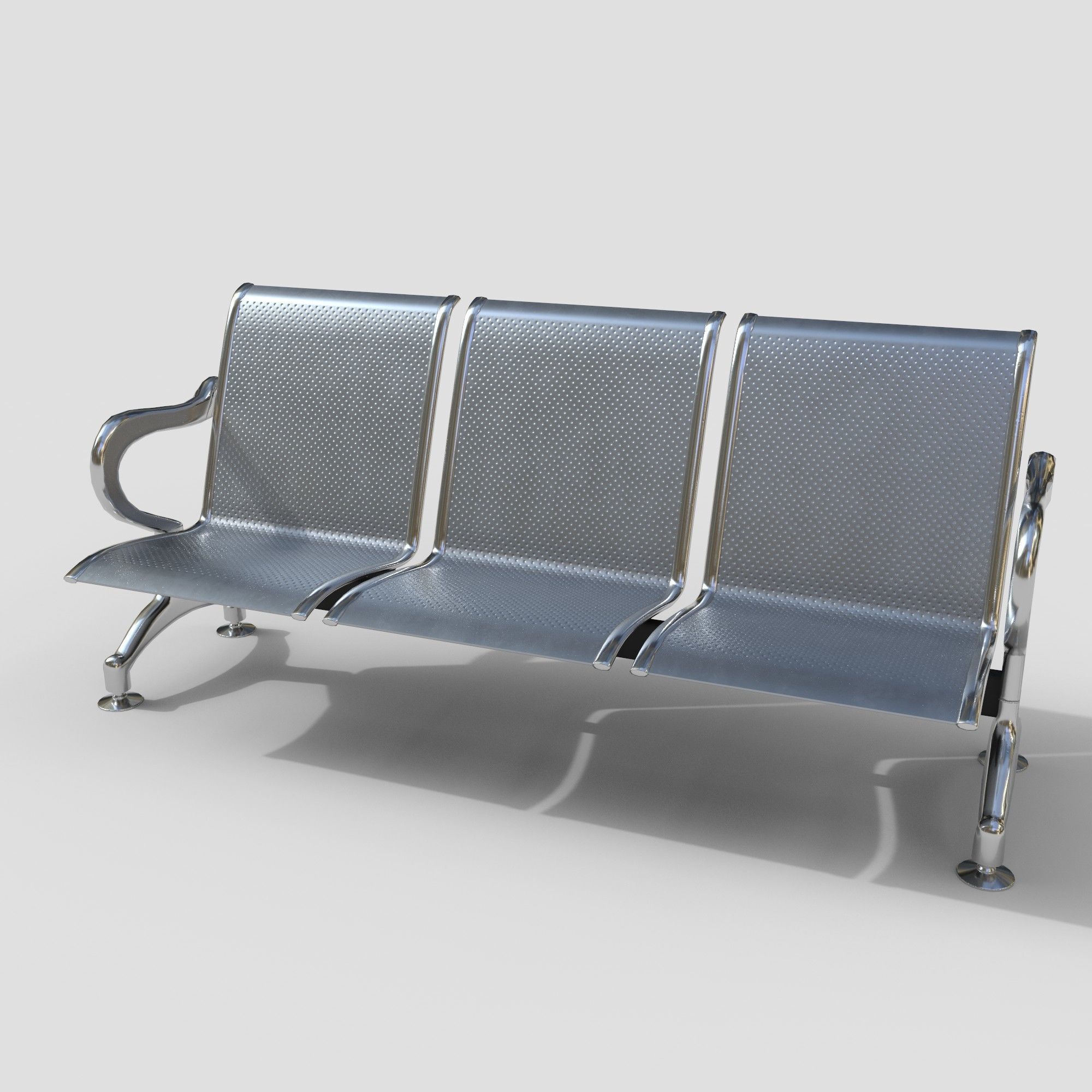 Waiting Room Seats 3D model_5