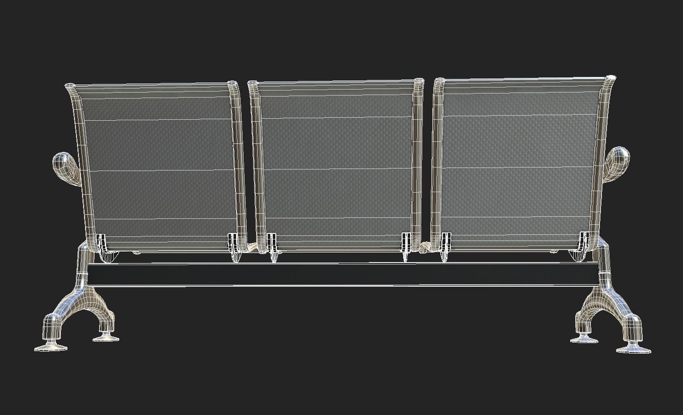 Waiting Room Seats 3D model_24