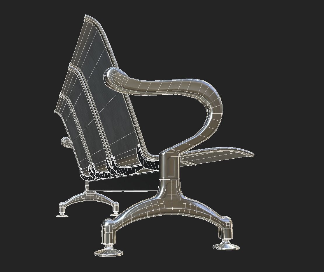 Waiting Room Seats 3D model_20