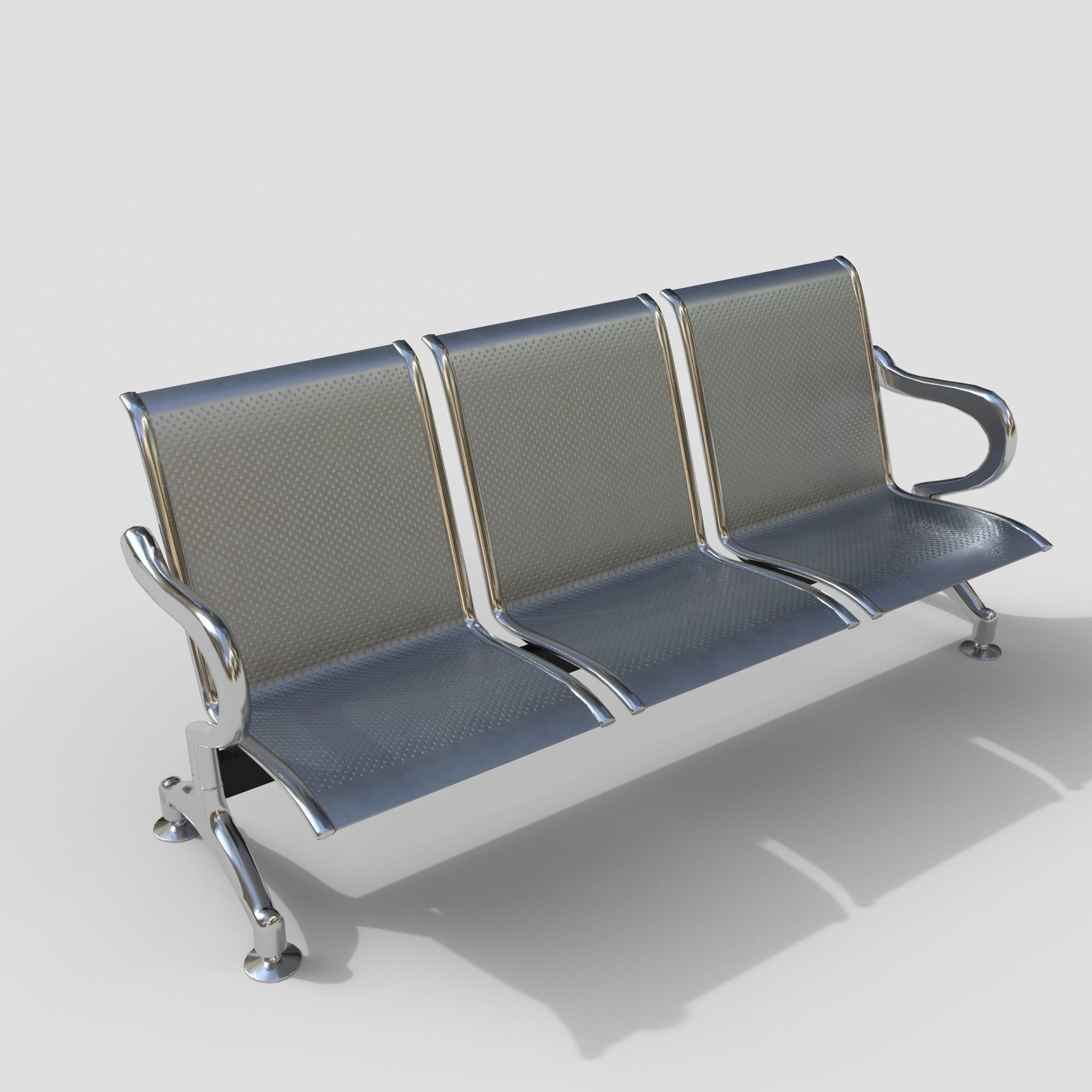 Waiting Room Seats 3D model_6