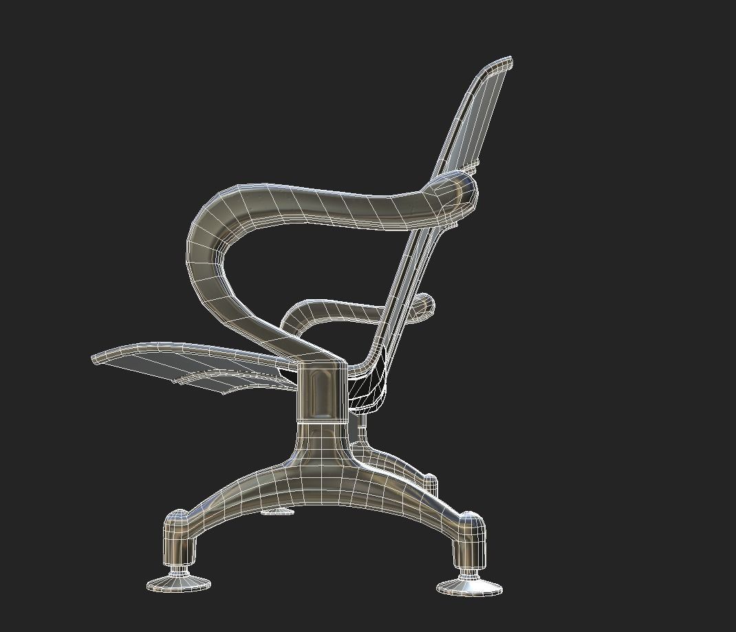 Waiting Room Seats 3D model_15