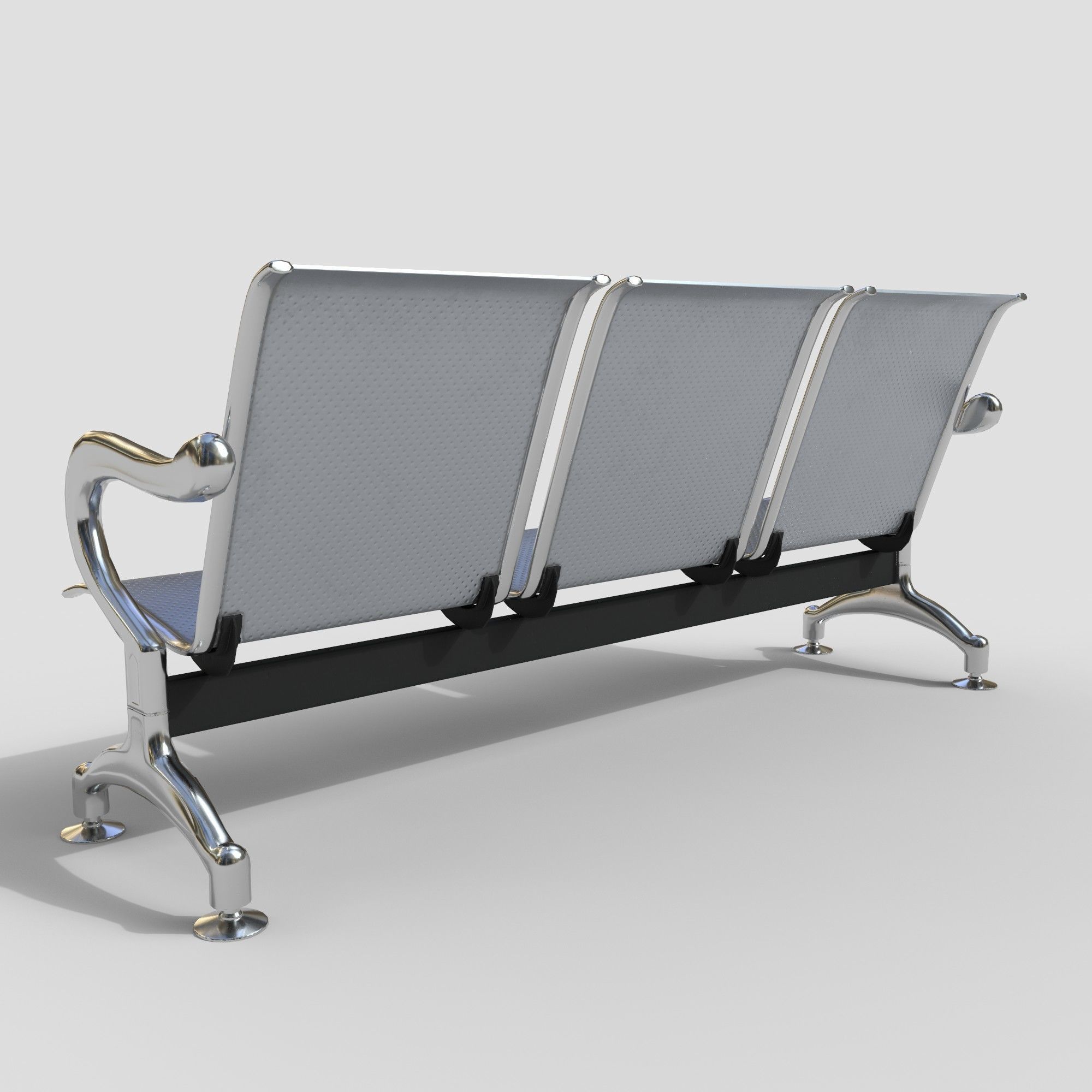 Waiting Room Seats 3D model_7