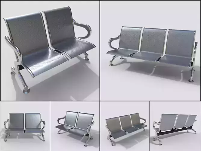 Waiting Room Seats 3D model