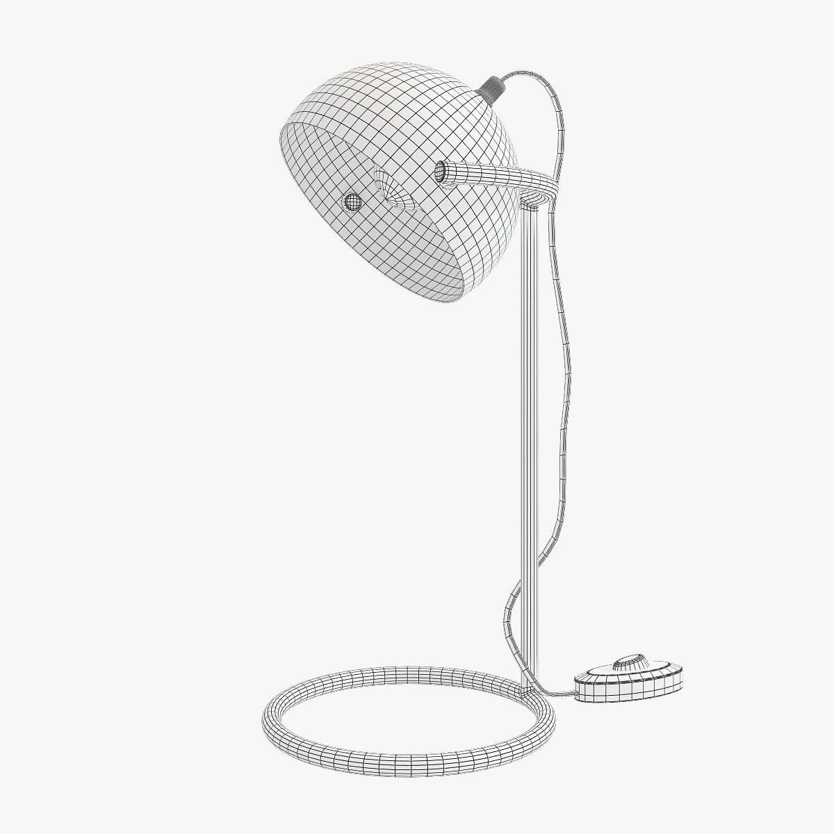 Flamant lamp hasse h36 white 3D model_4