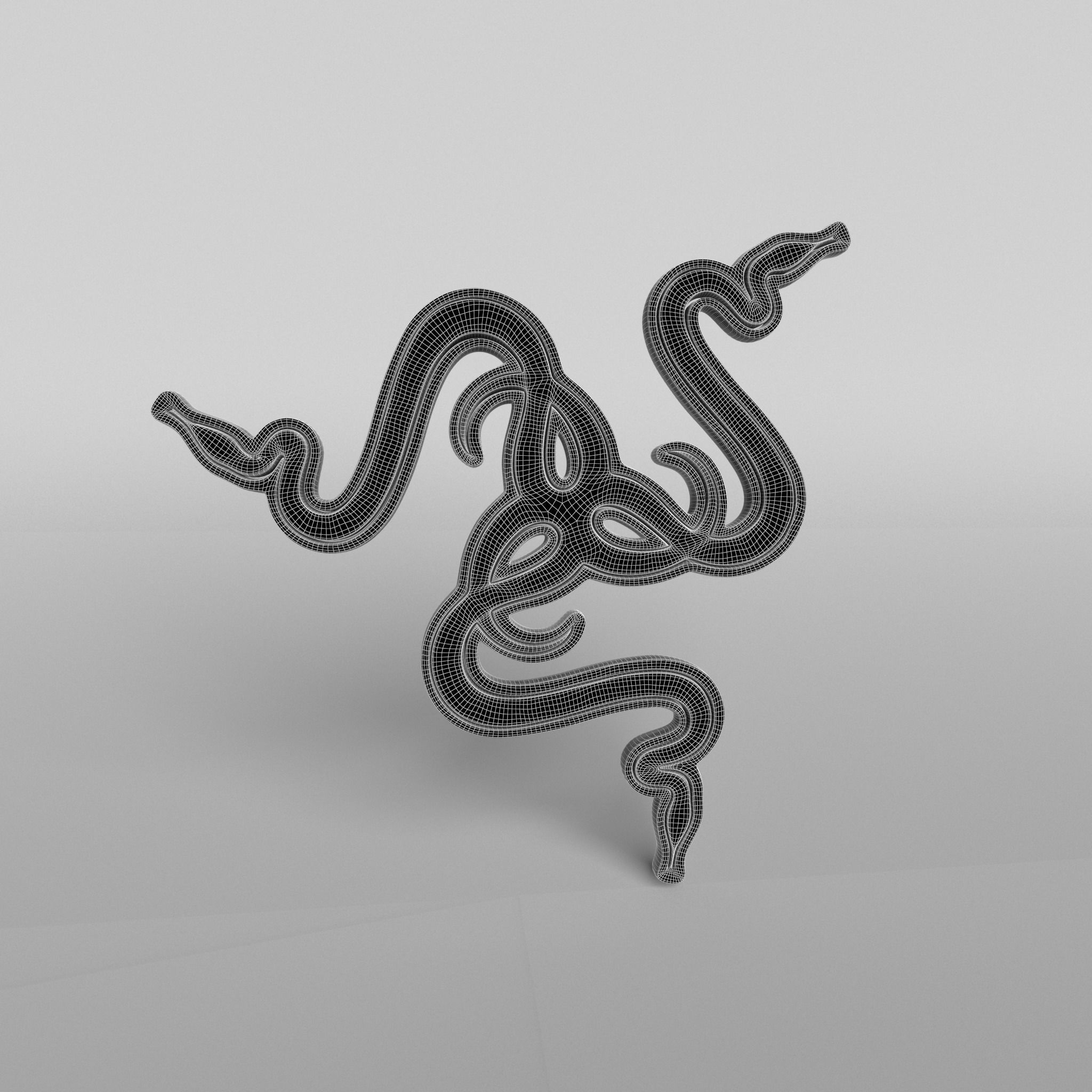 Razer Logo v3 008 Free low-poly 3D model_4