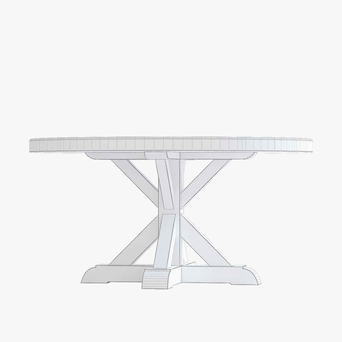 Flamant table ronny round 3D model_4