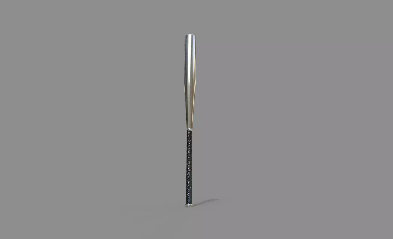 Aluminium Baseball Bat 3D model_0