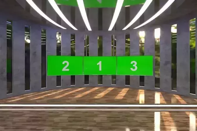 Virtual Broadcast Studio Sunrise 3D model