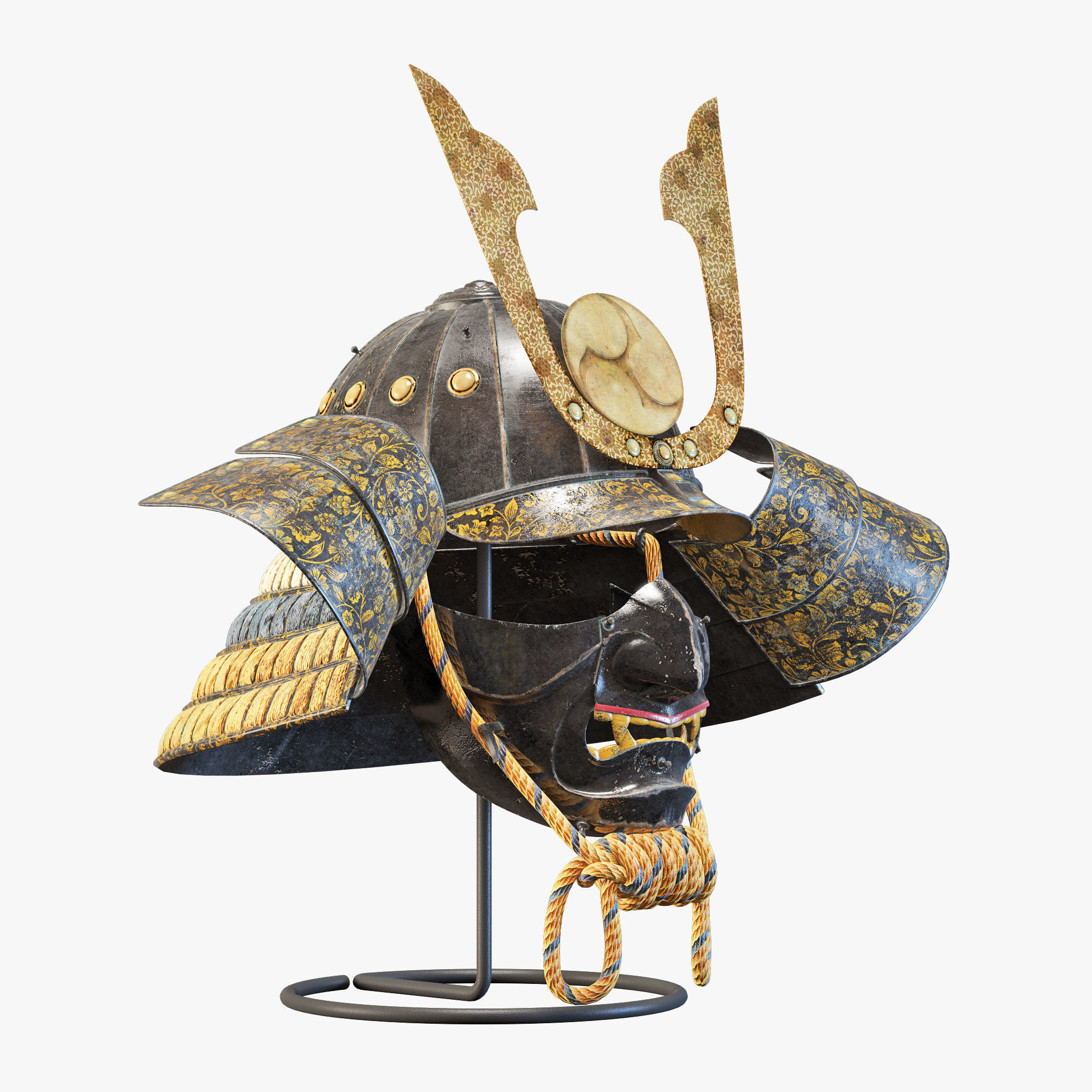 Kabuto helmet 3D model_2