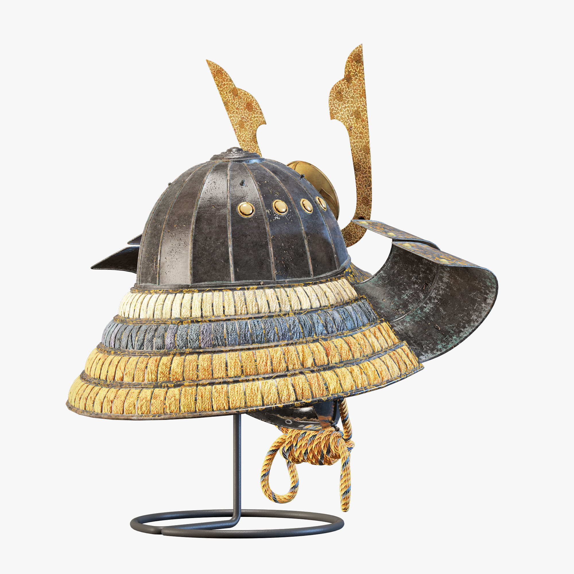 Kabuto helmet 3D model_4